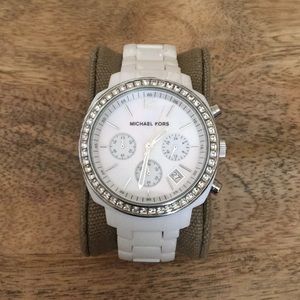 Michael Kors Runway Watch, White